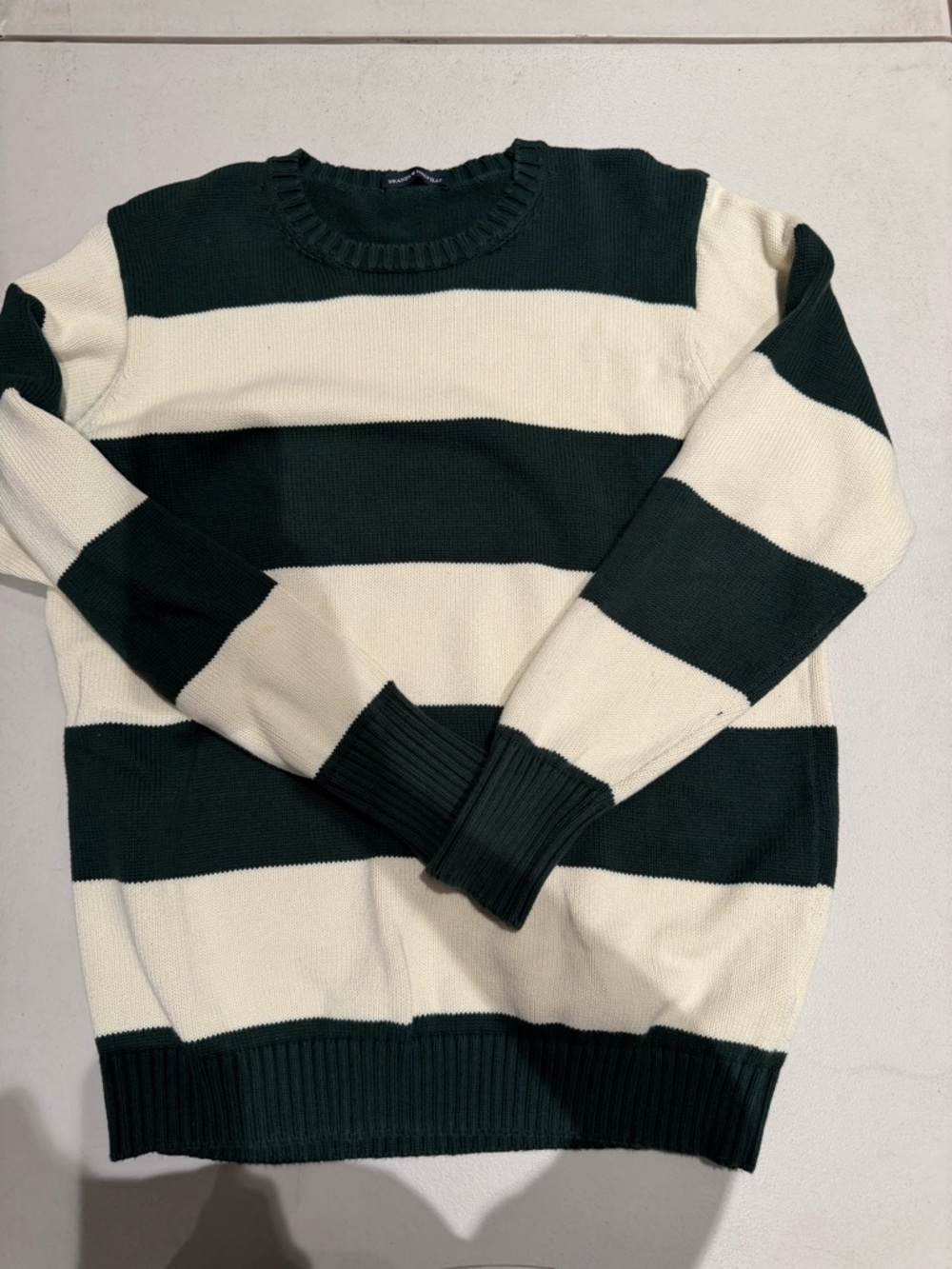 Brandy Melville women’s Green & white Wide-Stripe Crewneck Sweater